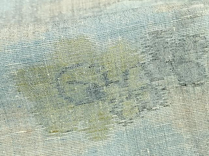 平和屋着物▽上質な紬 単衣 草花文 正絹 逸品 AAAW1473fy