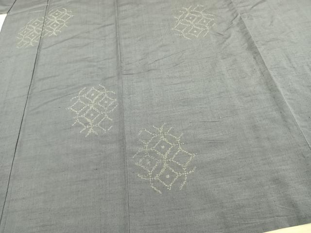 平和屋着物▽上質な紬 単衣 割付文 正絹 逸品 AAAW1496fy