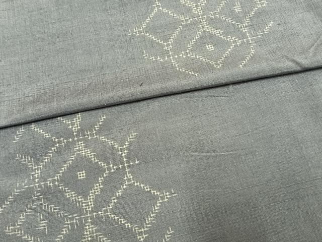 平和屋着物▽上質な紬 単衣 割付文 正絹 逸品 AAAW1496fy
