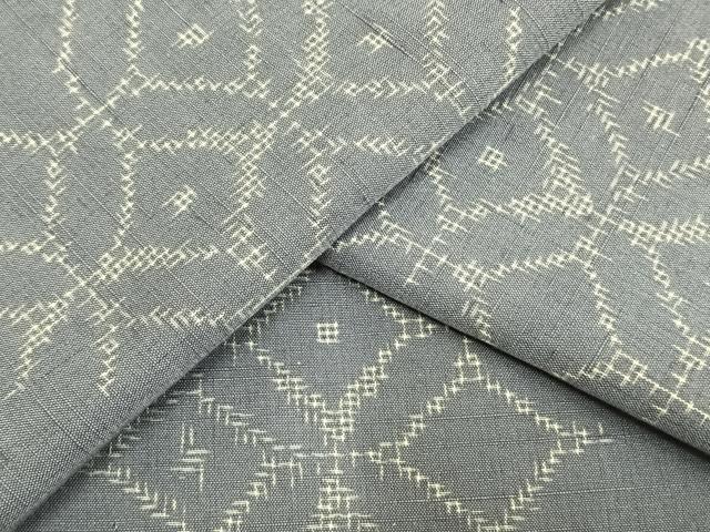 平和屋着物▽上質な紬 単衣 割付文 正絹 逸品 AAAW1496fy