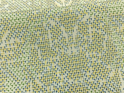 平和屋着物▽上質な紬　単衣　草花文　正絹　逸品　AAAW1498fy