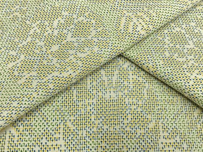 平和屋着物▽上質な紬　単衣　草花文　正絹　逸品　AAAW1498fy