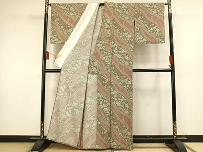 平和屋着物▽上質な小紋 単衣 辻が花 正絹 逸品 AAAW1506fy
