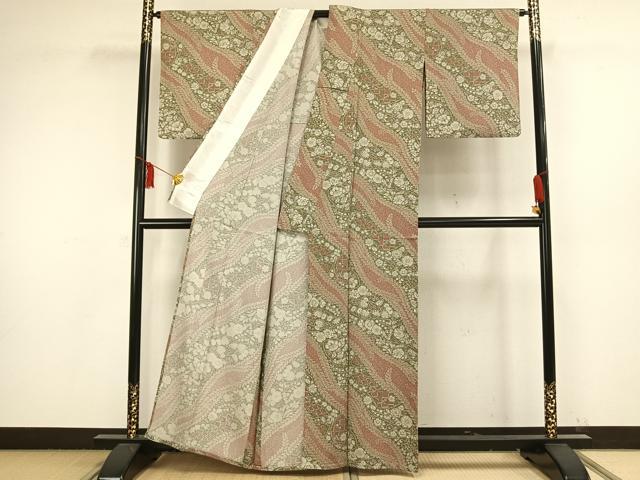 平和屋着物▽上質な小紋 単衣 辻が花 正絹 逸品 AAAW1506fy