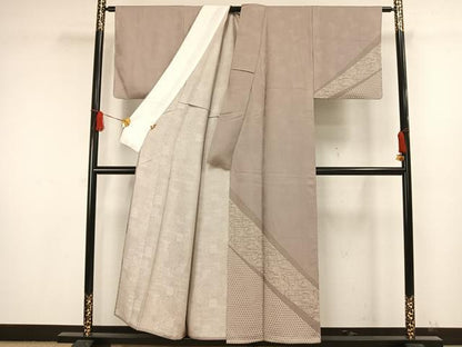 平和屋着物▽訪問着　単衣　切嵌吉祥文　ますいわ屋扱い　正絹　逸品　AAAW1508fy