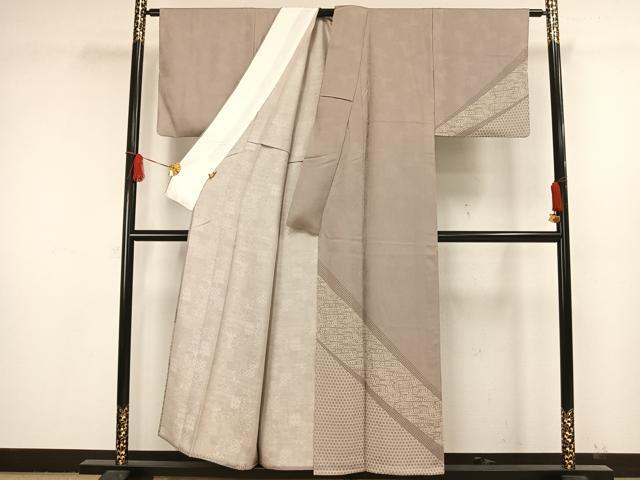 平和屋着物▽訪問着　単衣　切嵌吉祥文　ますいわ屋扱い　正絹　逸品　AAAW1508fy