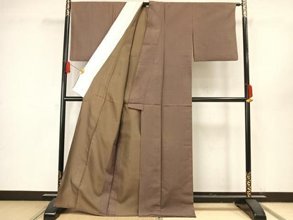 平和屋着物▽お召 単衣 抽象文 正絹 逸品 AAAW1511fy