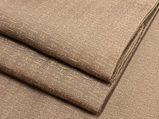 平和屋着物▽お召 単衣 抽象文 正絹 逸品 AAAW1511fy