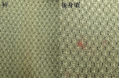 平和屋着物▽お召 単衣 蚊絣 正絹 逸品 AAAW1513fy