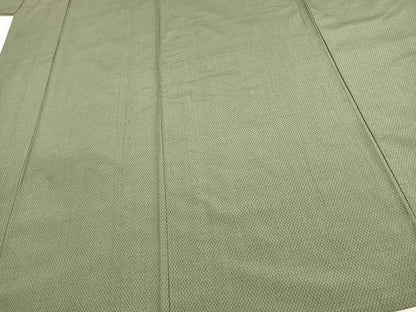 平和屋着物▽お召 単衣 蚊絣 正絹 逸品 AAAW1513fy