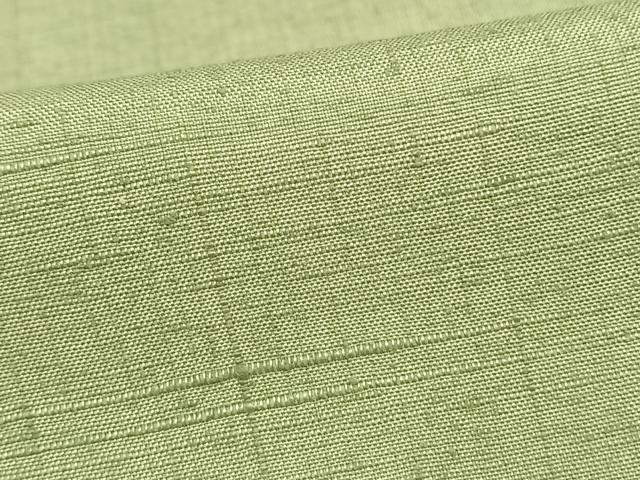 平和屋着物▽上質な紬 単衣 色無地 裏葉柳色 正絹 逸品 AAAW1522fy