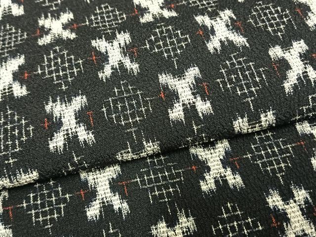 平和屋着物▽小紋 単衣 幾何学文様 AAAW1525fy