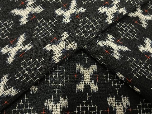平和屋着物▽小紋 単衣 幾何学文様 AAAW1525fy