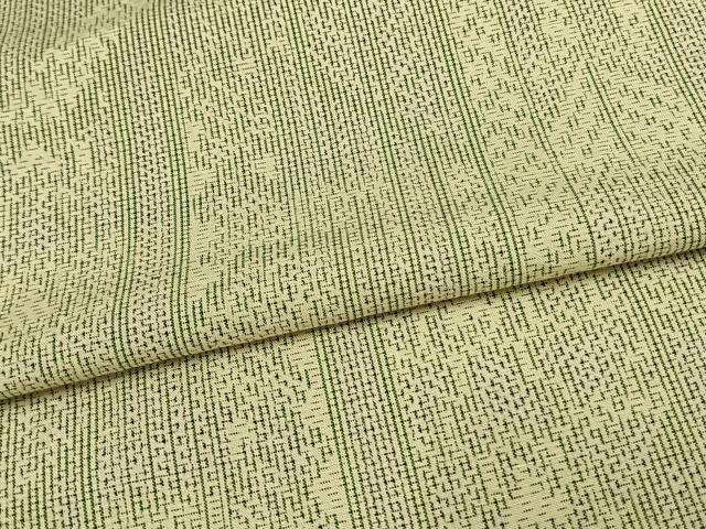 平和屋着物▽上質な紬 単衣 幾何学文様 正絹 逸品 AAAW1529fy