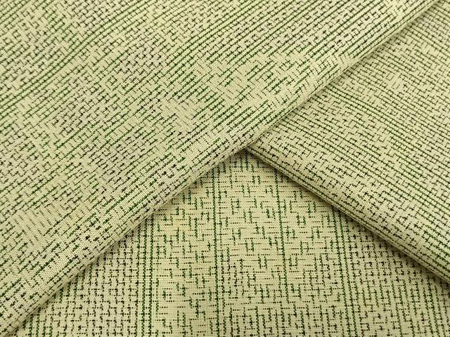 平和屋着物▽上質な紬 単衣 幾何学文様 正絹 逸品 AAAW1529fy