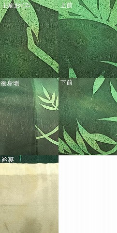 平和屋着物▽上質な小紋 単衣 枝葉文 ろうけつ染め 正絹 逸品 AAAW1530fy