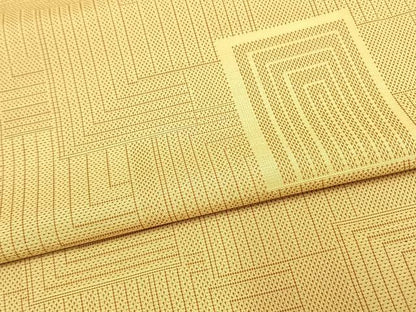 平和屋着物▽上質な紬 単衣 幾何学文様 正絹 逸品 AAAW1532fy