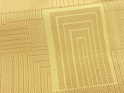 平和屋着物▽上質な紬 単衣 幾何学文様 正絹 逸品 AAAW1532fy