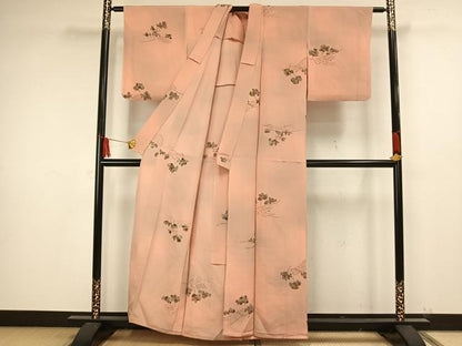 平和屋着物▽上質な小紋 単衣 風景文 暈し染め 正絹 逸品 AAAW1534fy