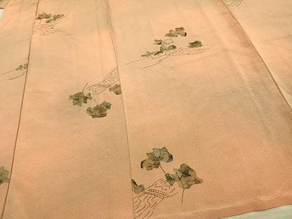 平和屋着物▽上質な小紋 単衣 風景文 暈し染め 正絹 逸品 AAAW1534fy