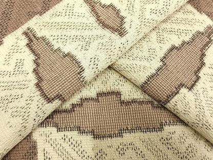 平和屋着物▽本塩沢　単衣　幾何学文様　正絹　逸品　AAAW1537fy