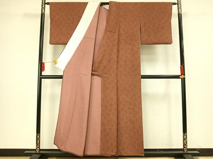平和屋着物▽極上 重要無形文化財 人間国宝 中村勇二郎 江戸小紋 単衣 唐草文 正絹 逸品 AAAW1539fy