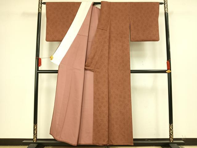 平和屋着物▽極上 重要無形文化財 人間国宝 中村勇二郎 江戸小紋 単衣 唐草文 正絹 逸品 AAAW1539fy