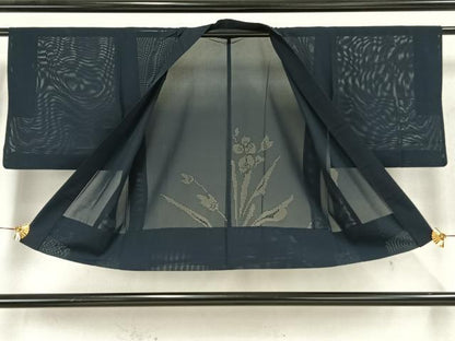 平和屋着物▽羽織 スリーシーズン 春夏秋 塵除け 草花紋紗 正絹 逸品 AAAW1542fy