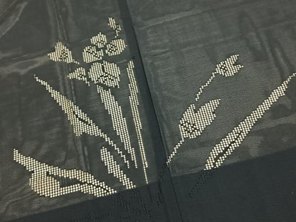 平和屋着物▽羽織 スリーシーズン 春夏秋 塵除け 草花紋紗 正絹 逸品 AAAW1542fy