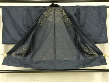 平和屋着物▽羽織　スリーシーズン　春夏秋　塵除け　亀甲花紋紗　正絹　逸品　AAAW1544fy