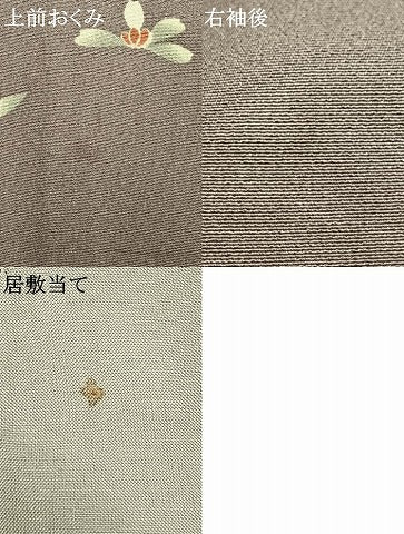 平和屋着物▽上質な小紋 単衣 舞花文 正絹 逸品 AAAW1553fy