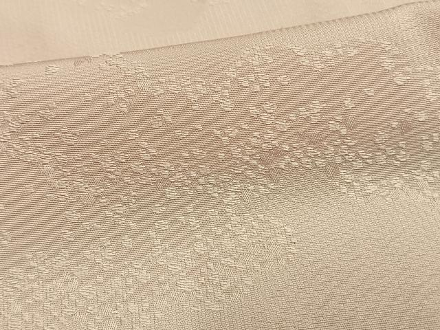 平和屋着物▽上質な色無地 単衣 雲取り地紋 薄桜色 正絹 逸品 AAAW1561fy