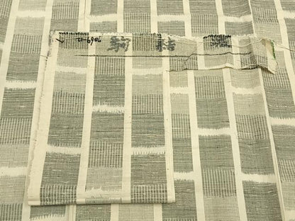 平和屋着物▽上質な紬 単衣 駒結城 色紙文 反端付き 正絹 逸品 AAAW1564fy