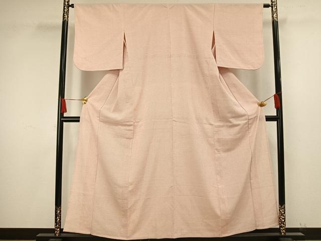 平和屋着物▽本塩沢 単衣 蚊絣 正絹 逸品 AAAW1566fy