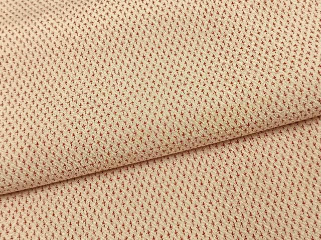 平和屋着物▽本塩沢 単衣 蚊絣 正絹 逸品 AAAW1566fy