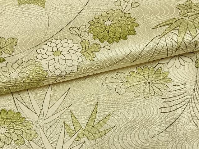 平和屋着物▽上質な小紋 単衣 風景草花文 金銀彩 正絹 逸品 AAAW1574fy