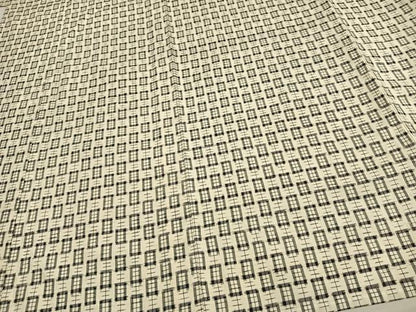 平和屋着物▽上質な紬 単衣 幾何学文様 正絹 逸品 未使用 AAAW1575fy