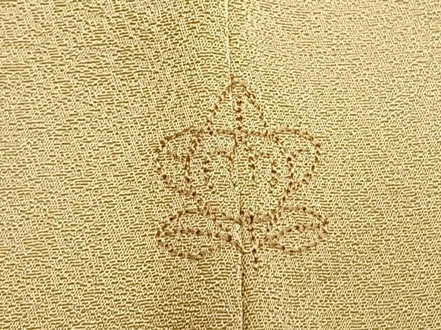 平和屋着物▽訪問着 単衣 総刺繍 草花文 金糸 正絹 逸品 AAAW1587fy