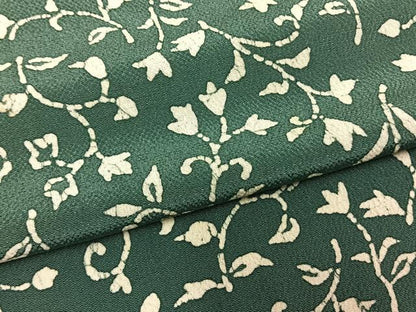 平和屋着物▽上質な小紋　単衣　花唐草文　正絹　逸品　AAAW1595fy