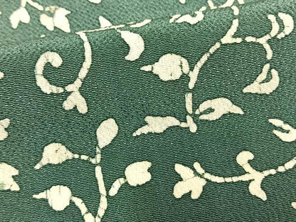 平和屋着物▽上質な小紋　単衣　花唐草文　正絹　逸品　AAAW1595fy