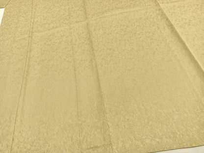 平和屋着物▽上質な色無地 単衣 霞地紋 木蘭色 正絹 逸品 AAAW1600fy
