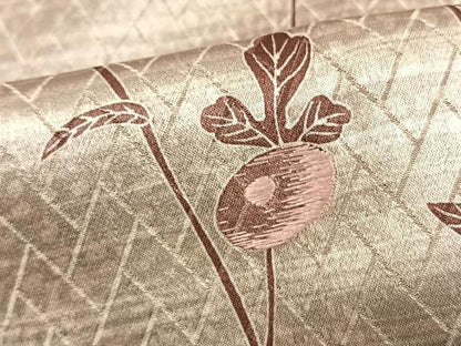 平和屋着物▽訪問着 単衣 刺繍 草花文 大丸扱い 正絹 逸品 AAAW1601fy
