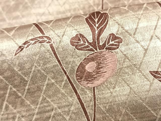 平和屋着物▽訪問着 単衣 刺繍 草花文 大丸扱い 正絹 逸品 AAAW1601fy
