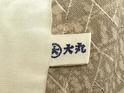 平和屋着物▽訪問着 単衣 刺繍 草花文 大丸扱い 正絹 逸品 AAAW1601fy