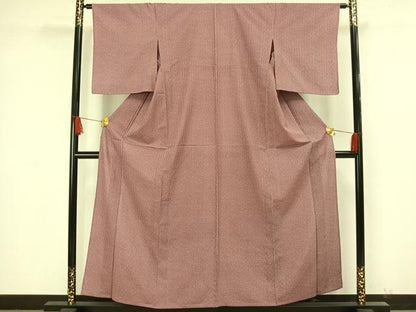 平和屋着物▽小紋 単衣 蔦の葉文 洗える着物 AAAW1607fy