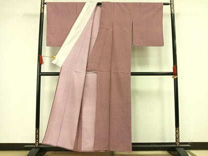 平和屋着物▽小紋 単衣 蔦の葉文 洗える着物 AAAW1607fy