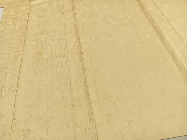 平和屋着物▽上質な色無地 単衣 草花地紋 砥粉色 正絹 逸品 AAAW1609fy
