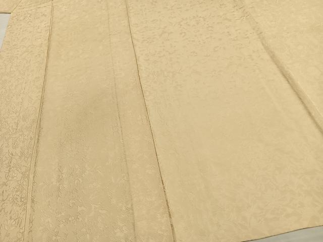 平和屋着物▽上質な色無地 単衣 草花地紋 砥粉色 正絹 逸品 AAAW1616fy