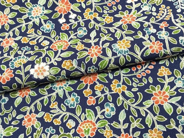 平和屋着物▽上質な小紋 単衣 草花文 正絹 逸品 AAAW1618fy