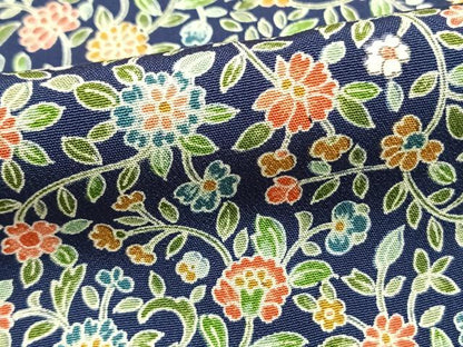 平和屋着物▽上質な小紋 単衣 草花文 正絹 逸品 AAAW1618fy
